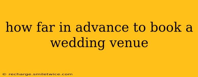 how far in advance to book a wedding venue