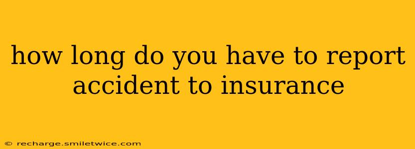 how long do you have to report accident to insurance