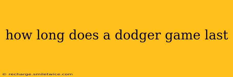 how long does a dodger game last