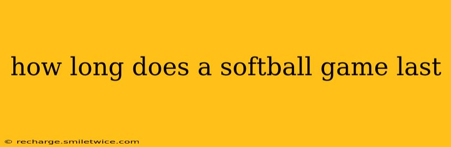 how long does a softball game last