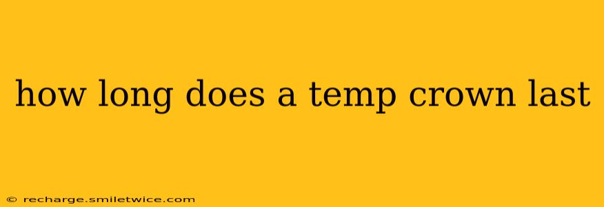 how long does a temp crown last