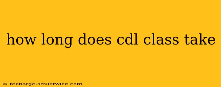 how long does cdl class take