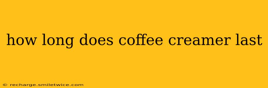 how long does coffee creamer last