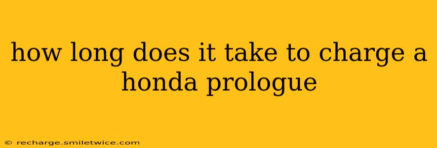 how long does it take to charge a honda prologue