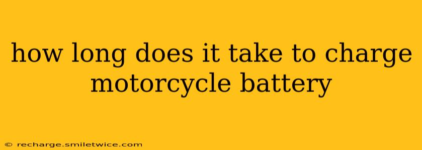 how long does it take to charge motorcycle battery