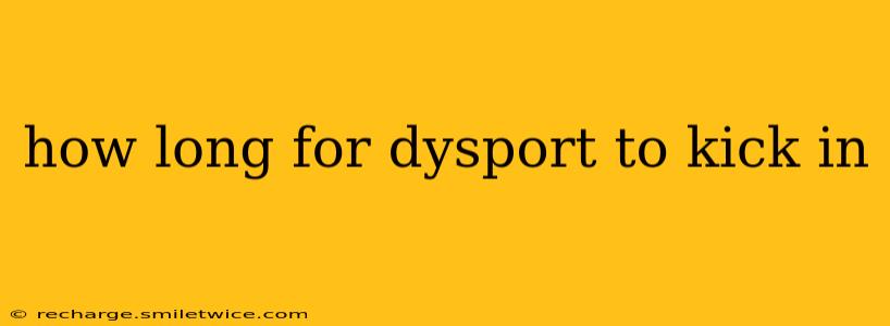 how long for dysport to kick in