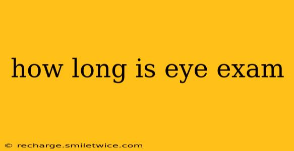 how long is eye exam
