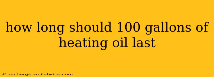 how long should 100 gallons of heating oil last