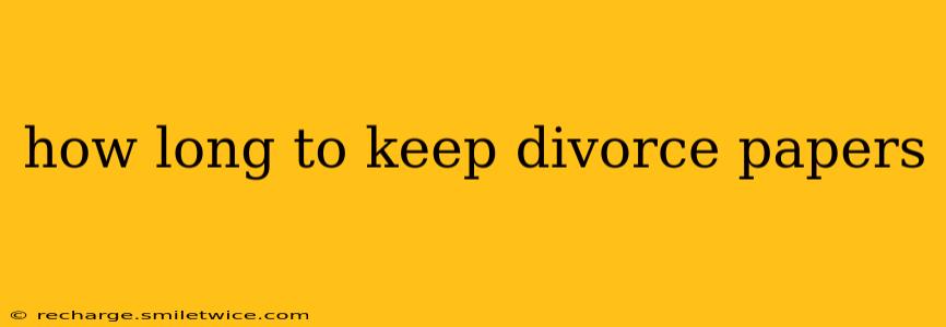 how long to keep divorce papers