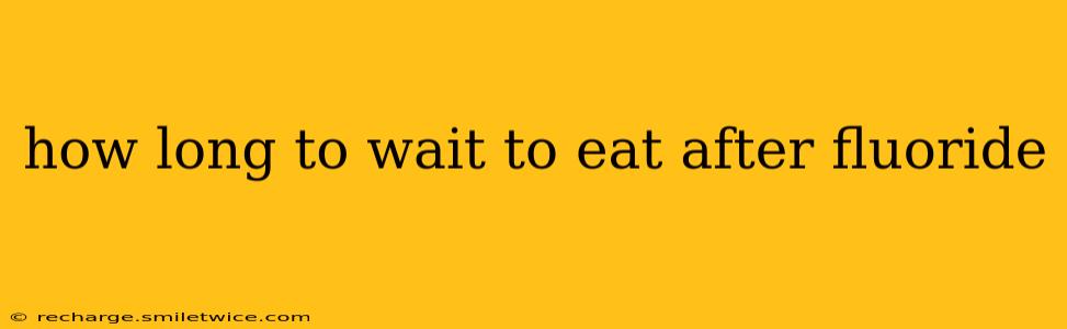 how long to wait to eat after fluoride
