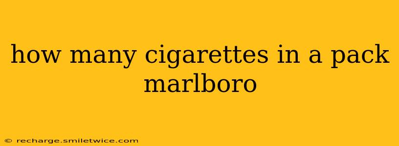 how many cigarettes in a pack marlboro