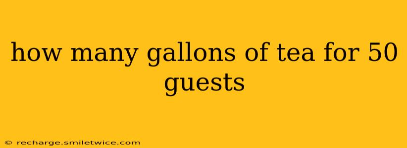 how many gallons of tea for 50 guests