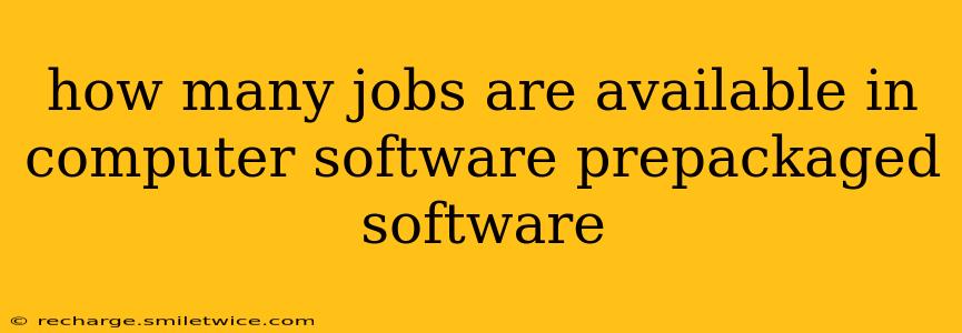 how many jobs are available in computer software prepackaged software