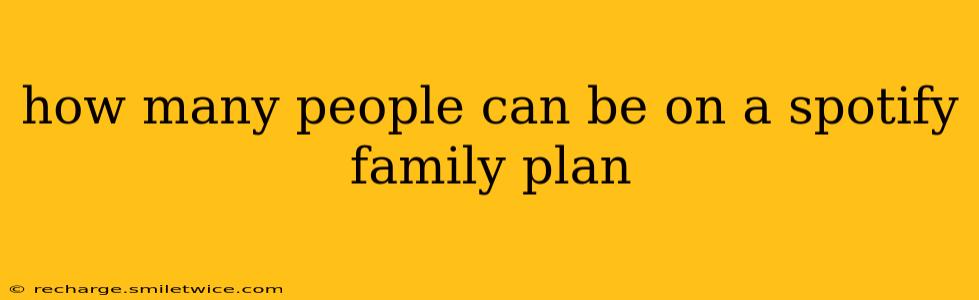 how many people can be on a spotify family plan