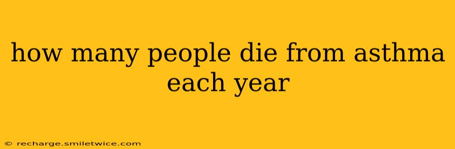 how many people die from asthma each year