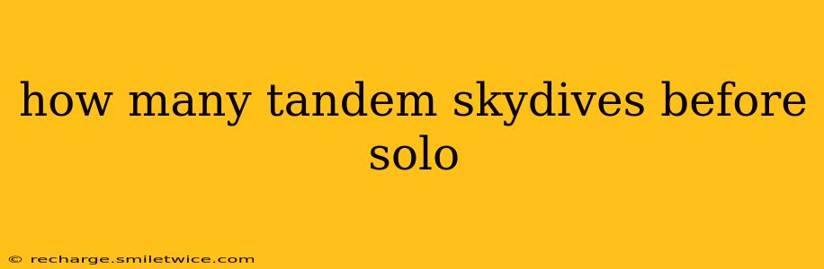 how many tandem skydives before solo