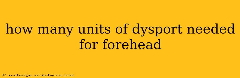 how many units of dysport needed for forehead