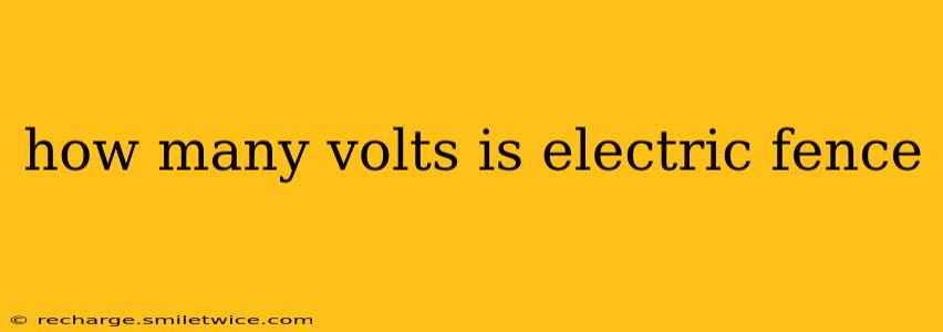how many volts is electric fence