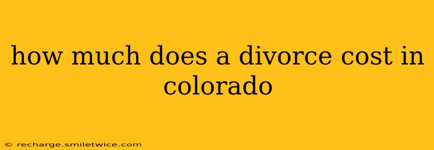 how much does a divorce cost in colorado