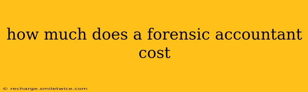 how much does a forensic accountant cost