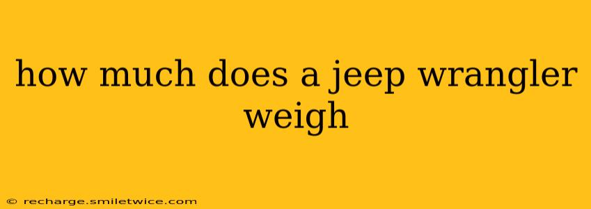 how much does a jeep wrangler weigh