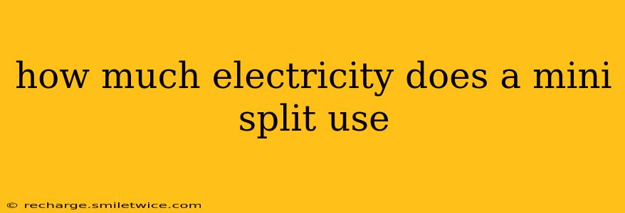 how much electricity does a mini split use