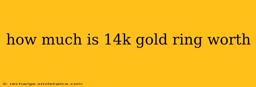 how much is 14k gold ring worth