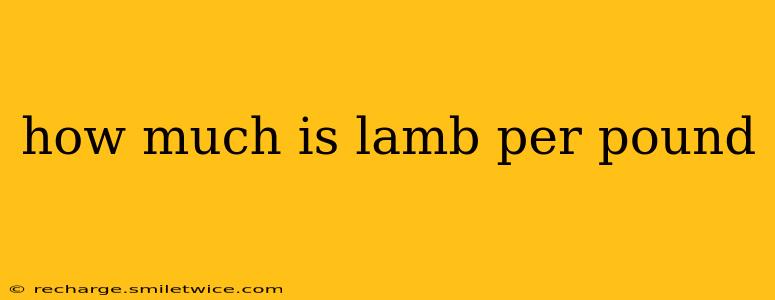 how much is lamb per pound