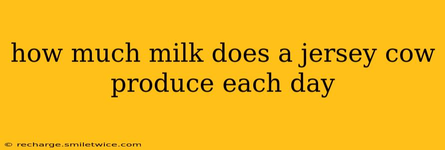 how much milk does a jersey cow produce each day