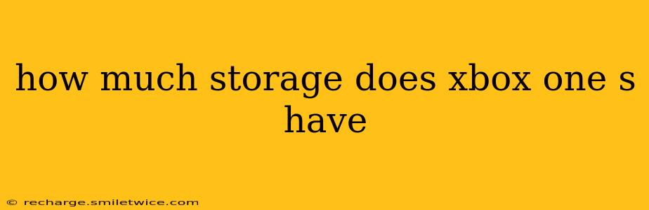 how much storage does xbox one s have