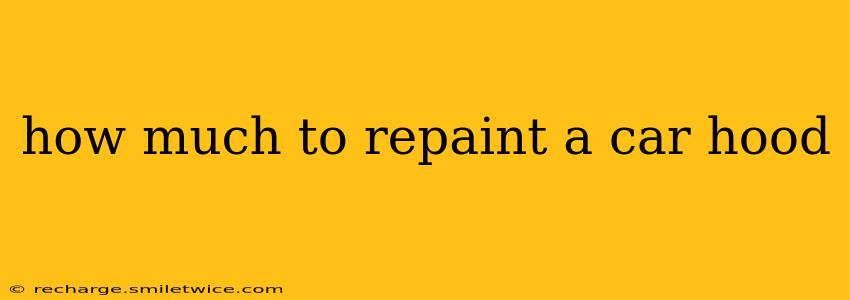 how much to repaint a car hood