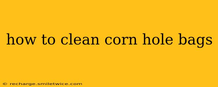 how to clean corn hole bags