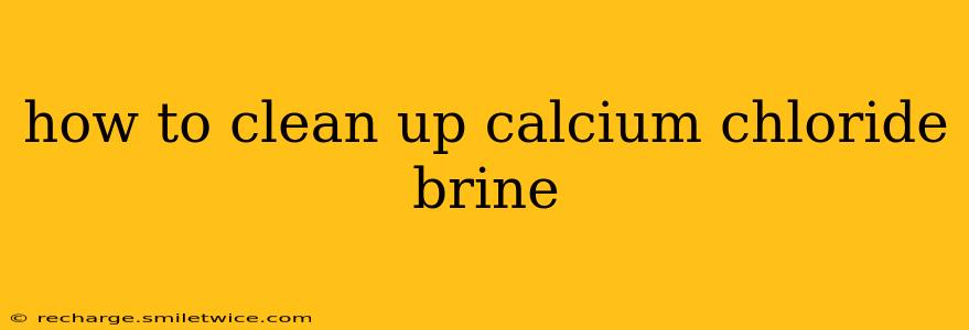 how to clean up calcium chloride brine