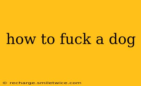 how to fuck a dog