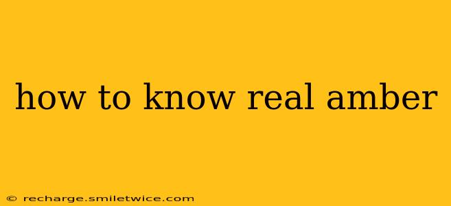 how to know real amber