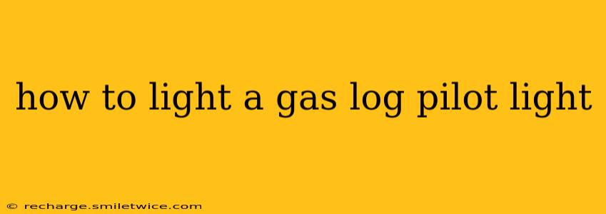 how to light a gas log pilot light