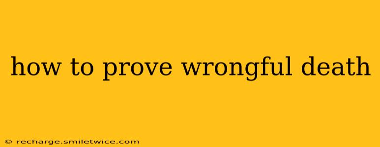 how to prove wrongful death