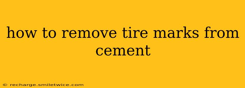 how to remove tire marks from cement