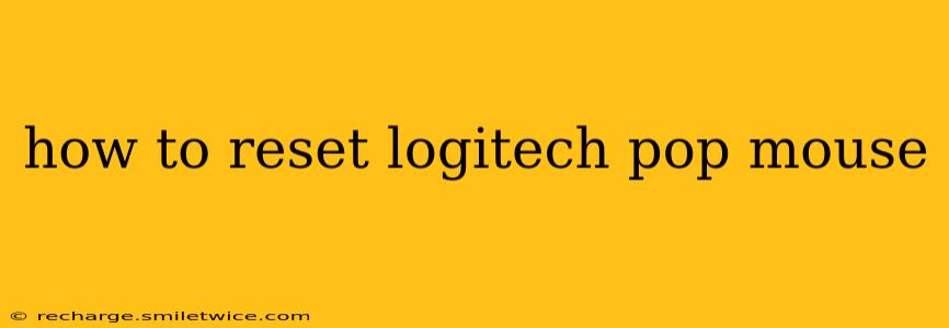 how to reset logitech pop mouse