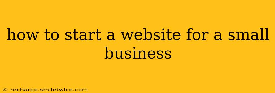how to start a website for a small business