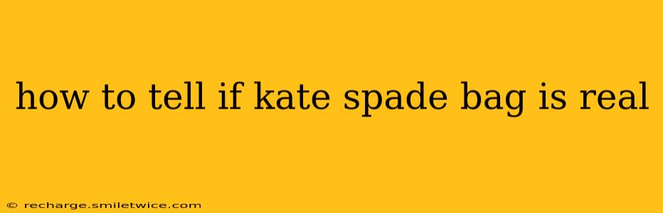 how to tell if kate spade bag is real