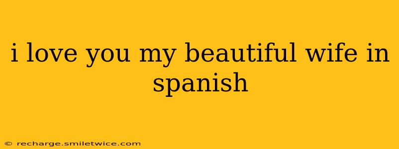 i love you my beautiful wife in spanish
