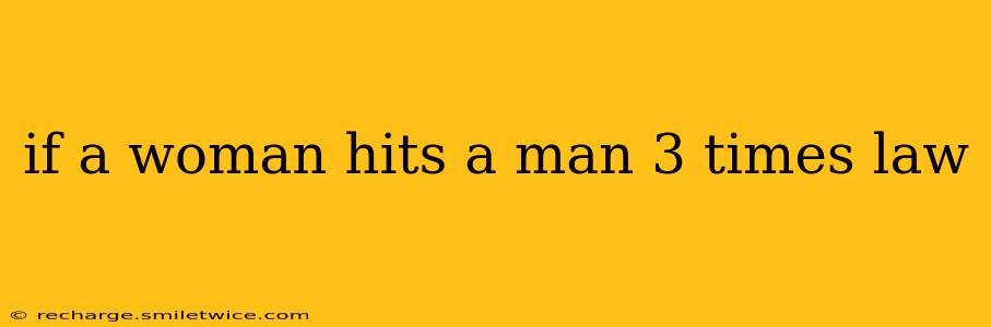 if a woman hits a man 3 times law