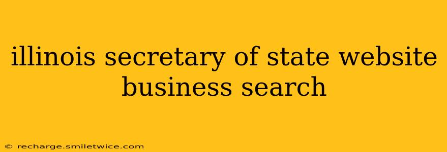 illinois secretary of state website business search