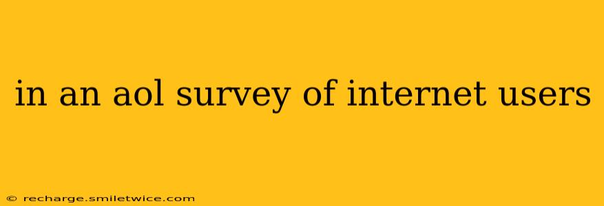 in an aol survey of internet users