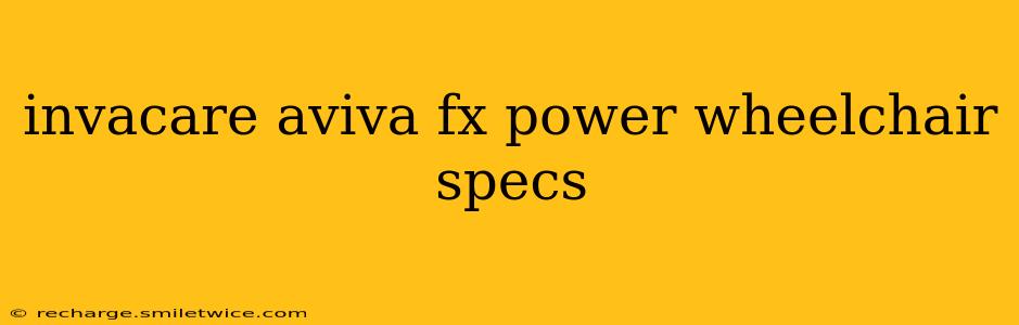 invacare aviva fx power wheelchair specs