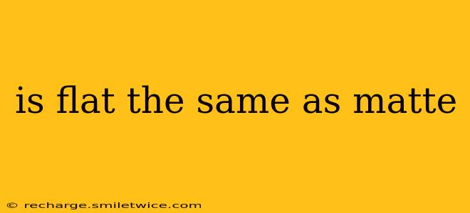 is flat the same as matte