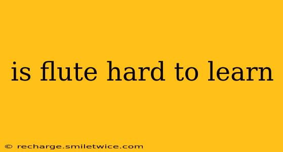 is flute hard to learn