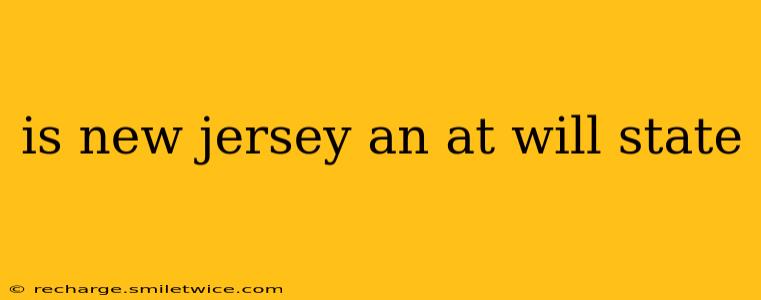 is new jersey an at will state