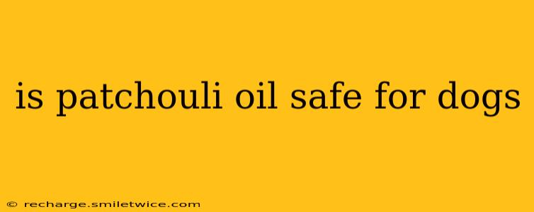 is patchouli oil safe for dogs